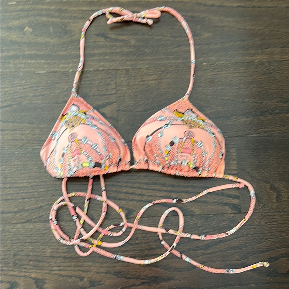 Emilio Pucci 
Pink pattern Bikini Top